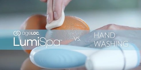 ageLOC LumiSpa vs Hand Washing