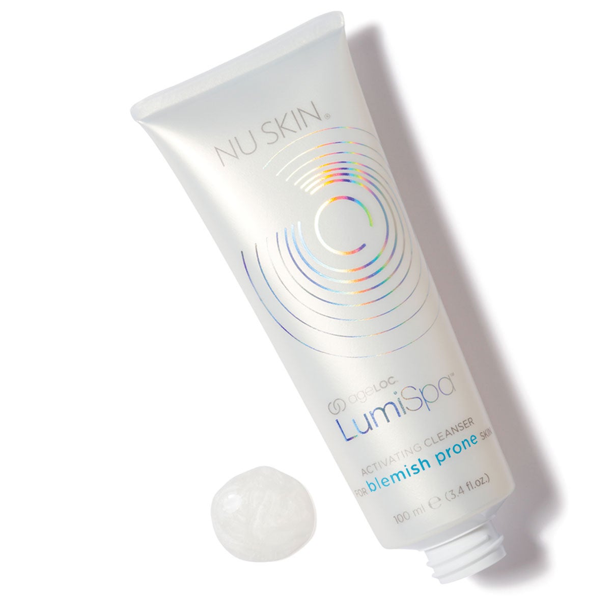 LumiSpa Cleanser for Blemish Prone Skin on White Background with Product Blob