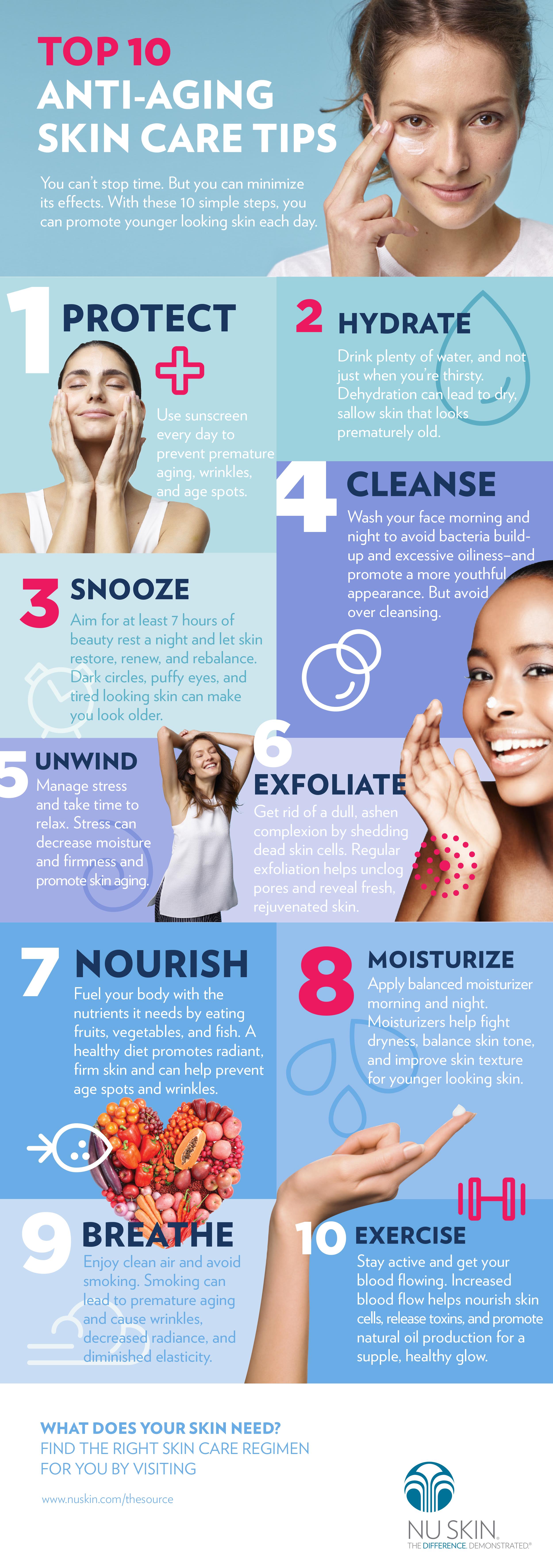 10 Anti Aging Skincare Tips You Must Know Infographic Lifecellskin